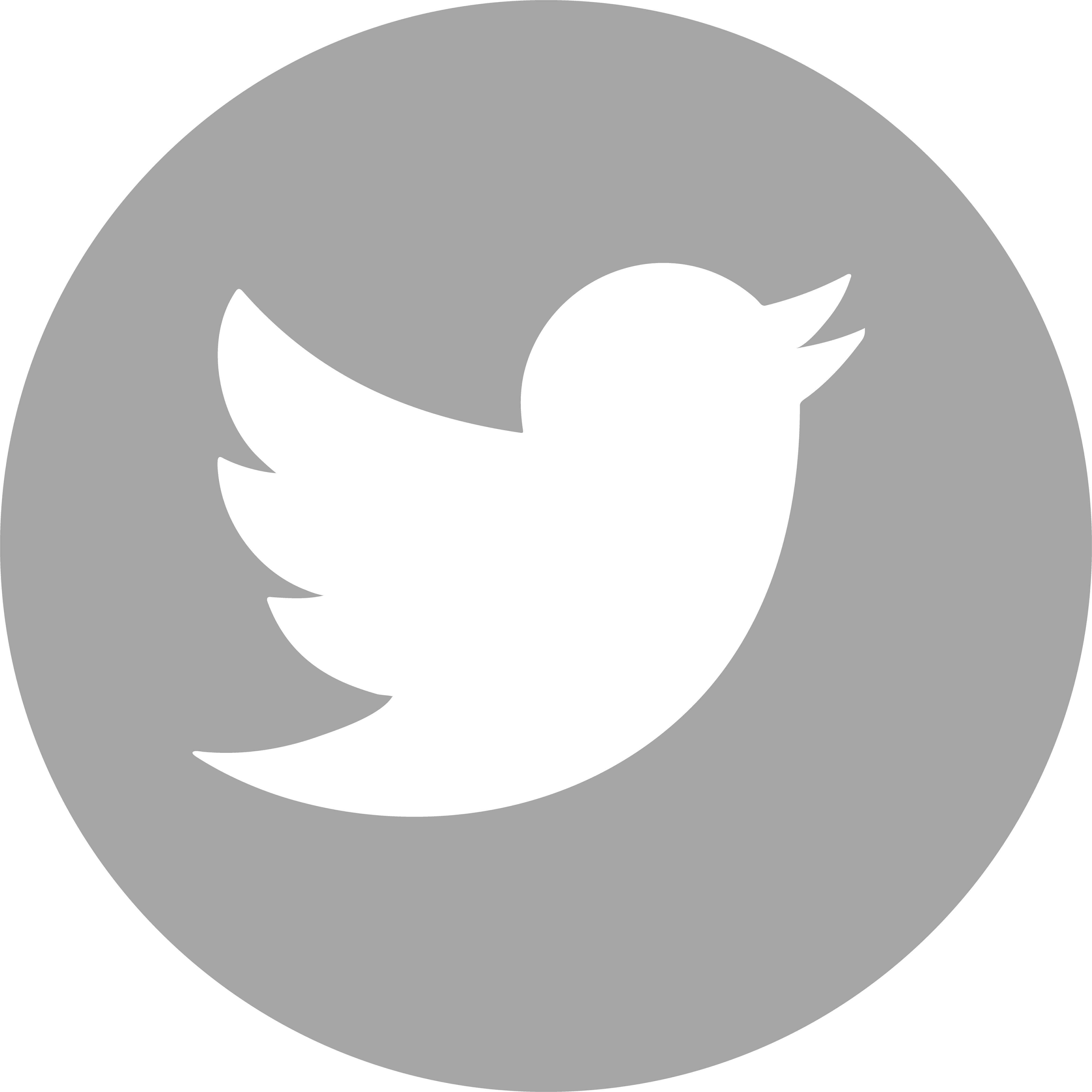 Logo de Twitter en color gris